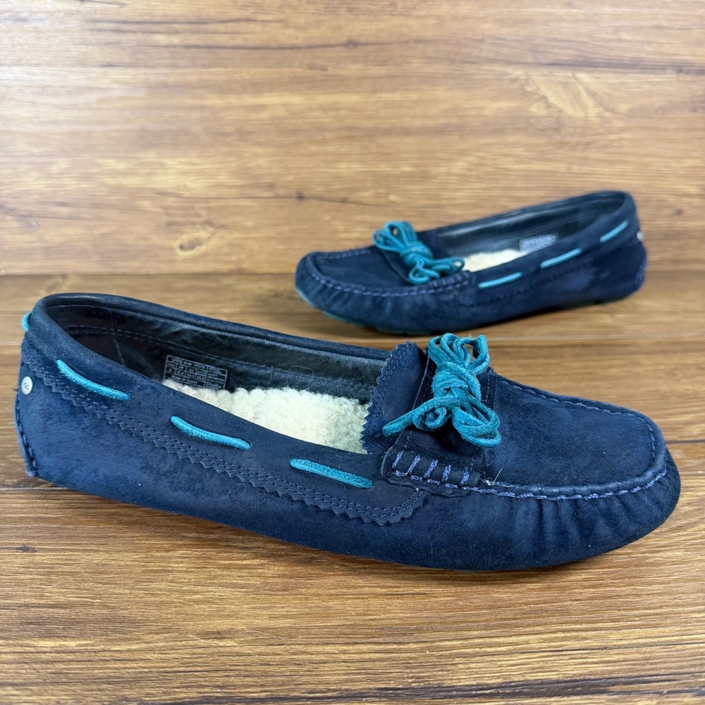 UGG ‘Meena’ Slippers Women’s Size 8 Suede Flats Loafers Shoes‎